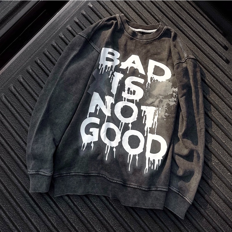 Áo Sweater nỉ chân cua loang xám BAD form rộng nam nữ_SSSTore | BigBuy360 - bigbuy360.vn