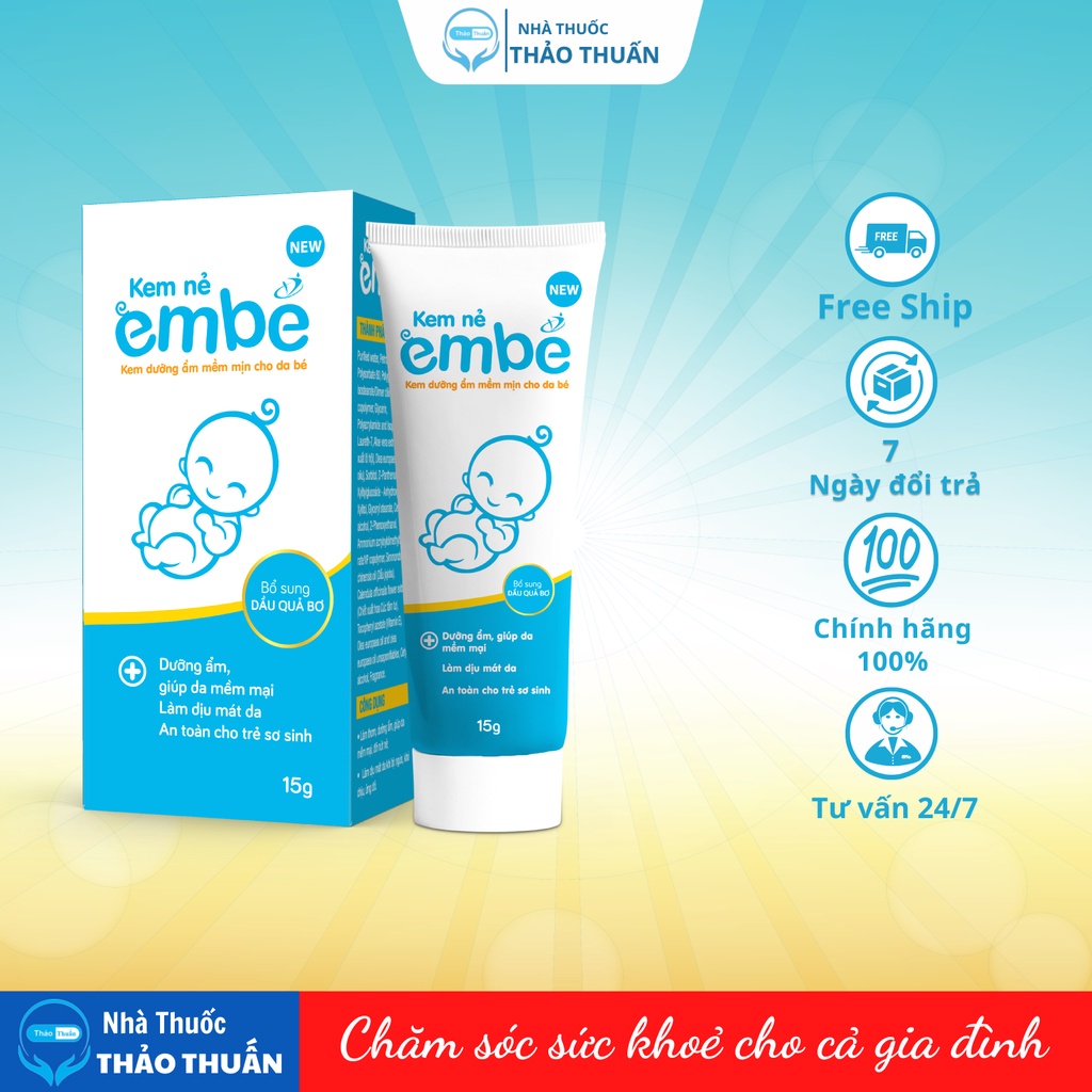 Kem nẻ em bé dưỡng ẩm cho da bé mềm mại tuýp 15g