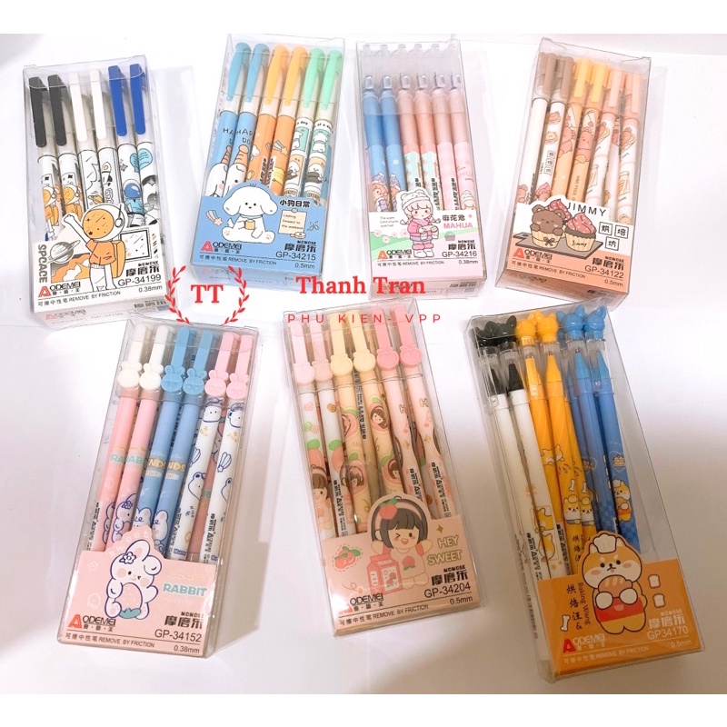 Bút gel bôi được mực xanh, tím