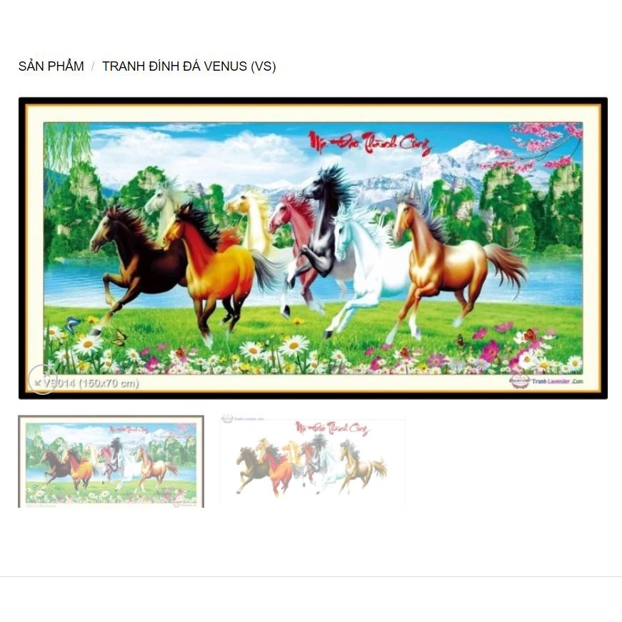 Tranh Đính Đá  Mã Đáo Thành Công Vs014