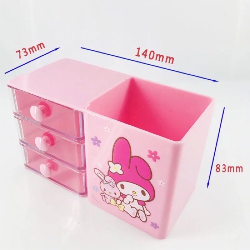 Tủ mini 2 ngăn/3 ngăn hoạt hình đáng yêu Cinamoroll, Melody