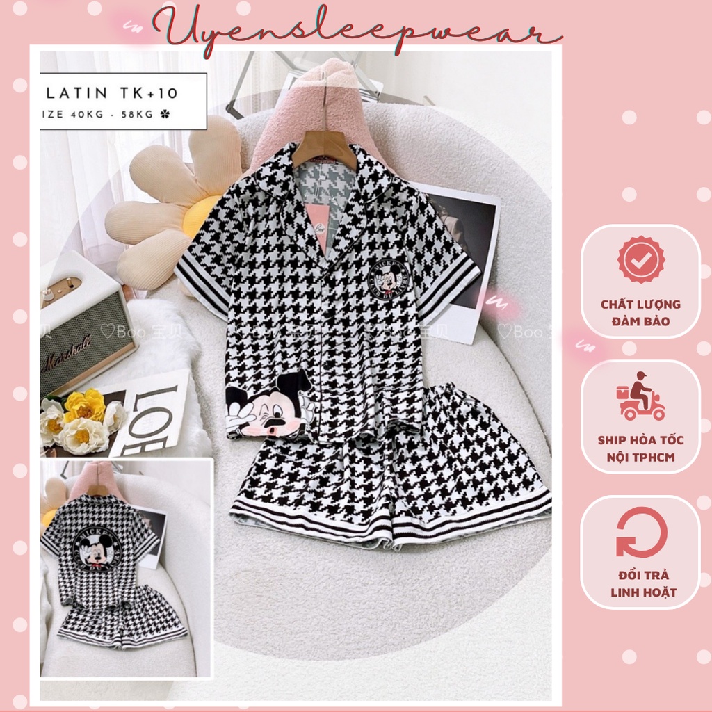 Đồ ngủ lụa Mickey ZICZAC, hàng đẹp như hình