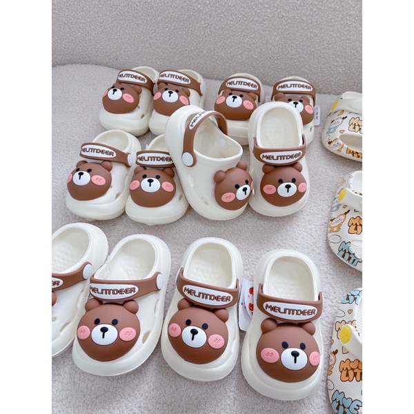 Dép Crocs Gấu Dễ Thương Cho Bé