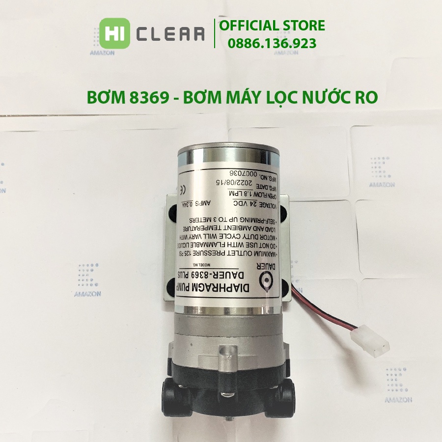 Bơm 8369 máy RO kèm cút, bơm nhập khẩu Đài Loan chính hãng
