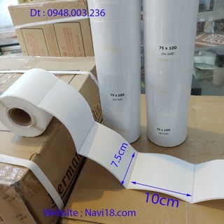 300 tờ giấy in tem đơn hàng phiếu vận chuyển shopee và TMĐT tự dán 75x100mm dành cho máy in nhiệt
