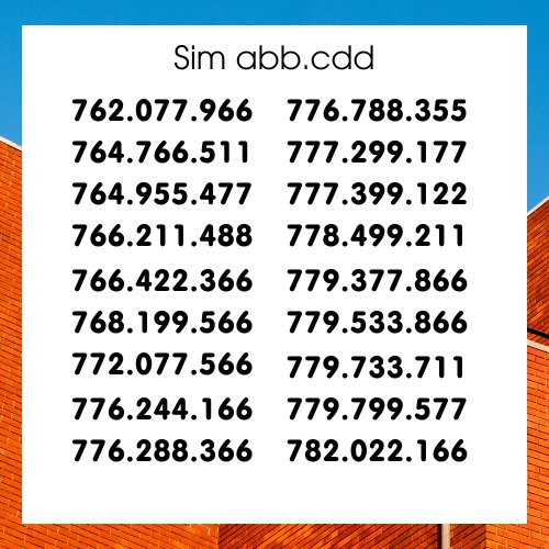 Sim Mobifone: Sim số đẹp abb.cdd - Sim Tiêu Diêu - T07