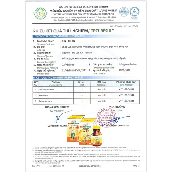 Vitamin tăng cân TP Thái Lan 100 viên