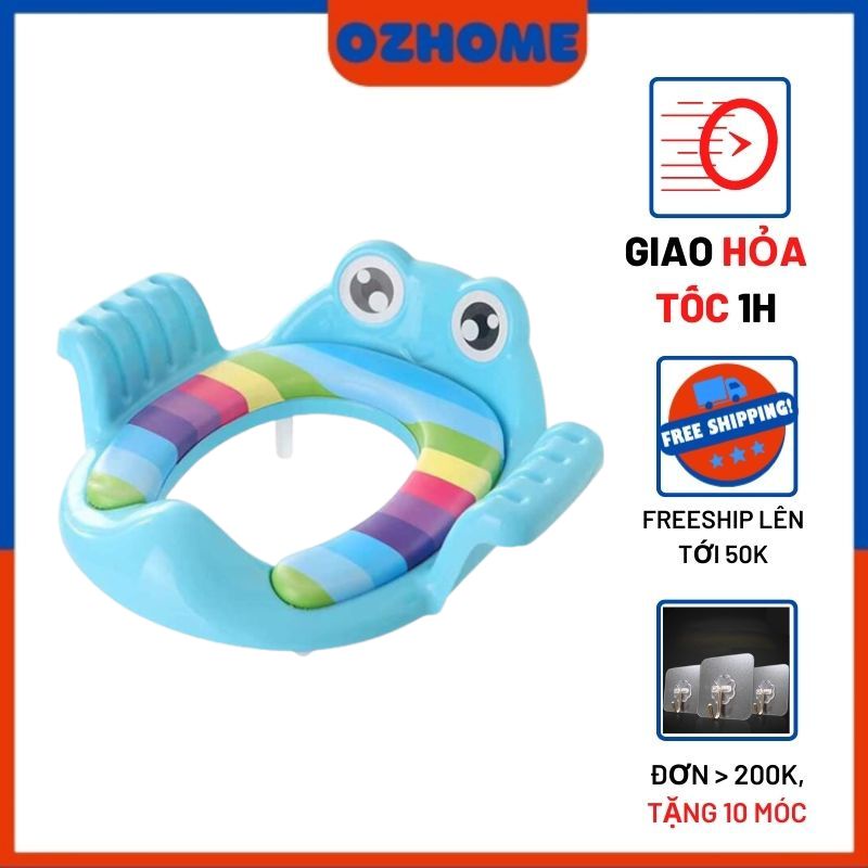 Bệ lót thu nhỏ bồn cầu có tay vịn cho bé