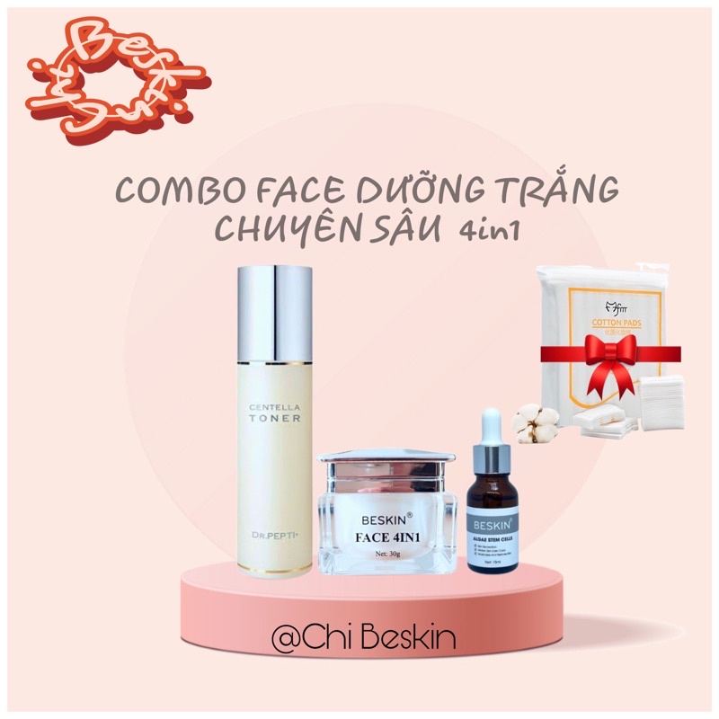 COMBO FACE 4in1 DƯỠNG TRẮNG CHUYÊN SÂU DA THƯỜNG