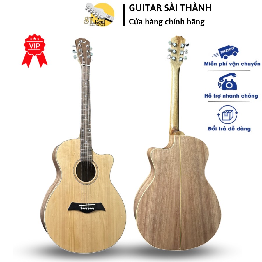 Đàn Guitar Nguyên Tấm Chính Hãng ST.Real Guitar Sài Thành Mã ST-XH3 Gỗ Xoan Đào Bắc Phi