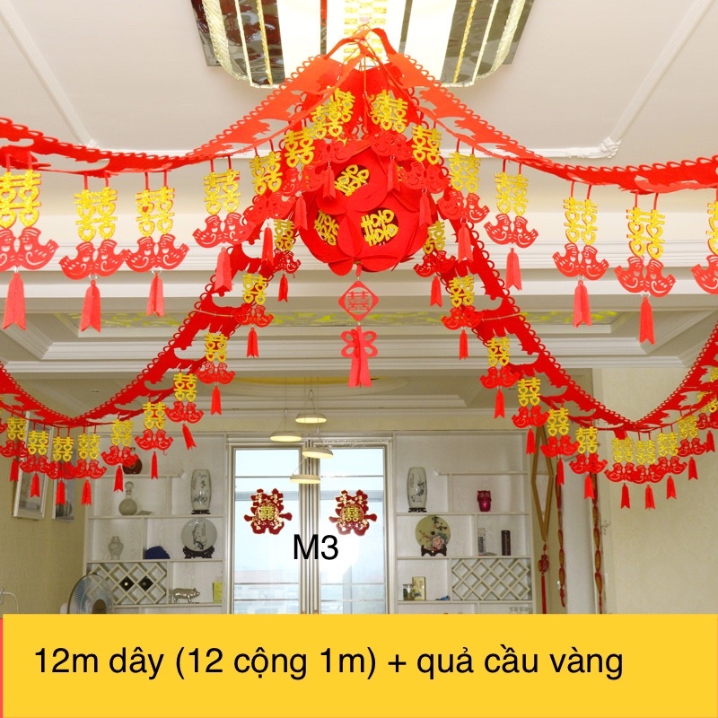 Trang trí tân hôn trần nhà trong ngày đám cưới đám hỏi