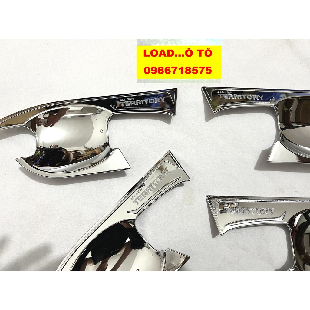 Ốp Hõm Cửa, Nắp Xăng Xe Ford Territory 2023 Mẫu Nhựa ABS Mạ Crom Sáng Bóng