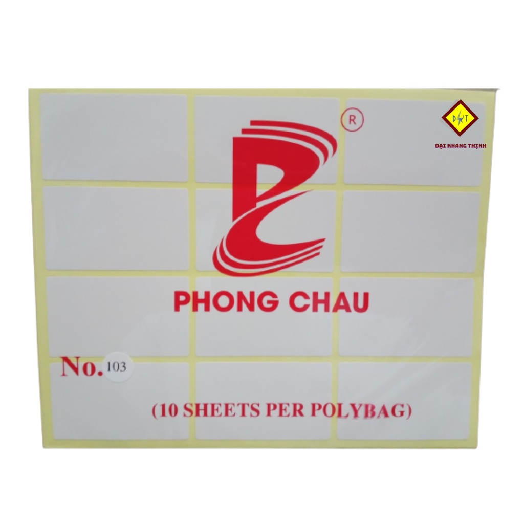 Giấy decal A5 Tomy GP Phong Châu PC Giấy in mã vạch Tem in mã vạch Mã 99 đến 124 Xấp 10 tờ/Xấp