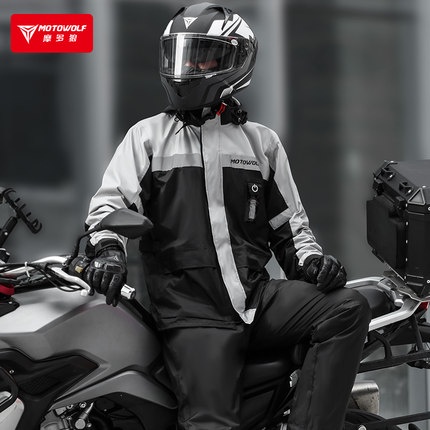 Bộ áo mưa chống thấm MOTOWOLF MDL0402 chính hãng, áo mưa cao cấp Đi Xe Máy Nam Nữ Tiện Lợi