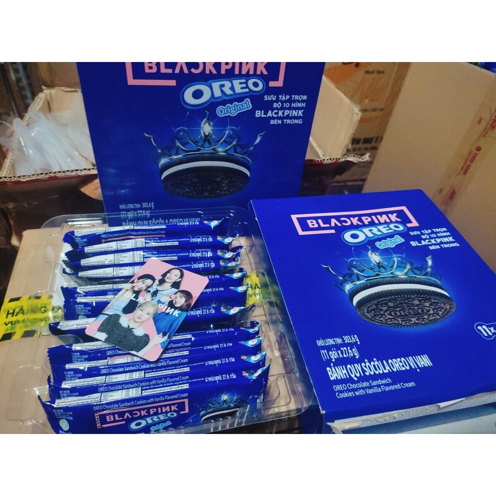 Bánh quy OREO BLACKPINK vị vani, 303.6gr (Tặng kèm card BLACKPINK bên trong mỗi sản phẩm)