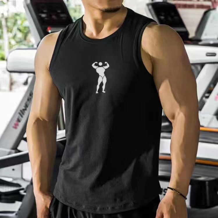 Áo tập gym, áo ba lỗ tanktop nam thể thao 𝗛𝗜̀𝗡𝗛 𝗡𝗚𝗨̛𝗢̛̀𝗜 vải thun cotton thoáng mát hút mồ hôi nhiều màu nhiều size