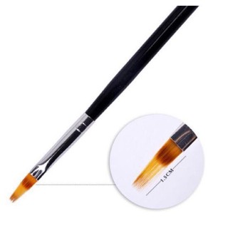 Cọ ombre đầu dẹt đầu tròn cán gỗ làm móng