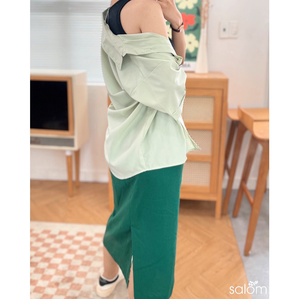 Sơmi ngắn tay form rộng Hàn Quốc nhiều màu SALOM Shp020