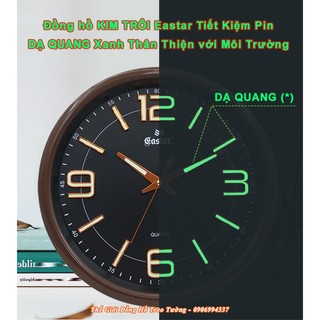 Đồng Hồ Treo Tường KIM TRÔI DẠ QUANG EASTAR – Số Nổi 3D – Tặng Pin Maxell - Bảo Hành 1 Năm
