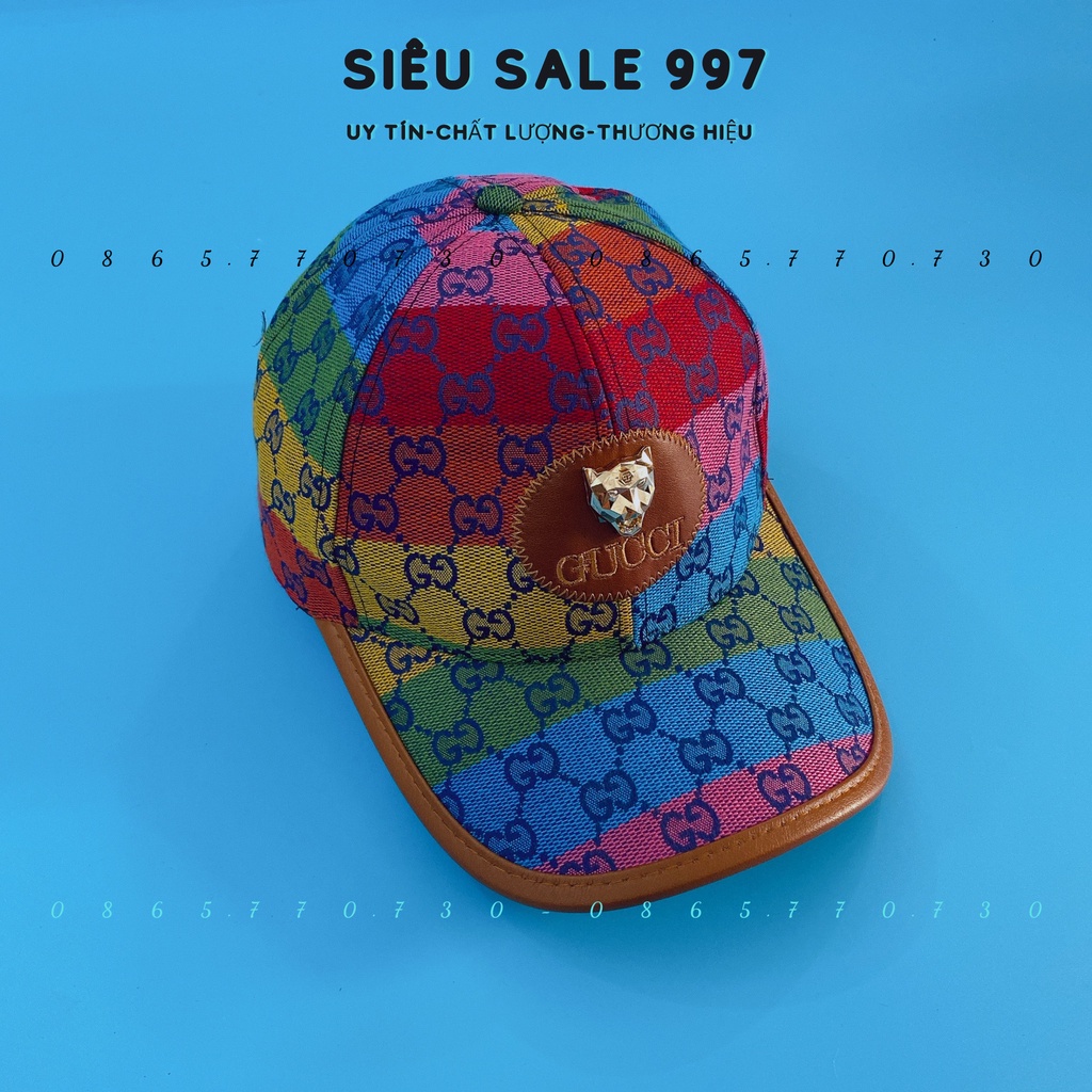 MŨ LƯỠI TRAI GC ĐẦU KIM LOẠI VIỀN DA CAO CẤP, MŨ BUCKET THỜI TRANG HOT 2023 FULL TEM MÁC HIIỆU