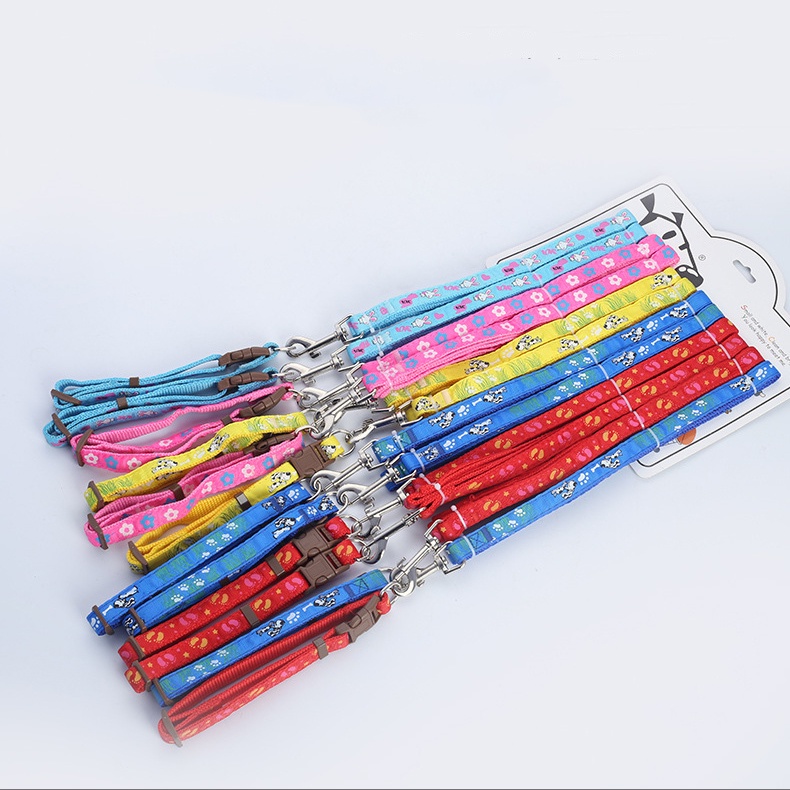 Dây Dắt Cho Chó ,Dây Dắt Cho Mèo Kèm Yếm Nhiều Họa Tiết