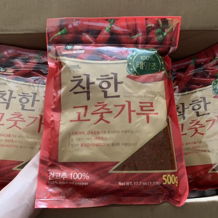 Bột ớt Hàn Quốc loại vảy gói 500g