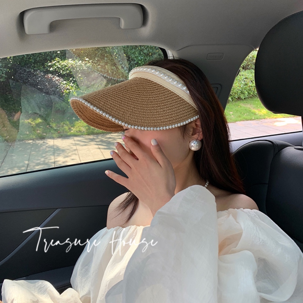 Mũ Cói Che Phủ Mặt Chống Nắng Thời Trang Mùa Hè Dành Cho Nữ