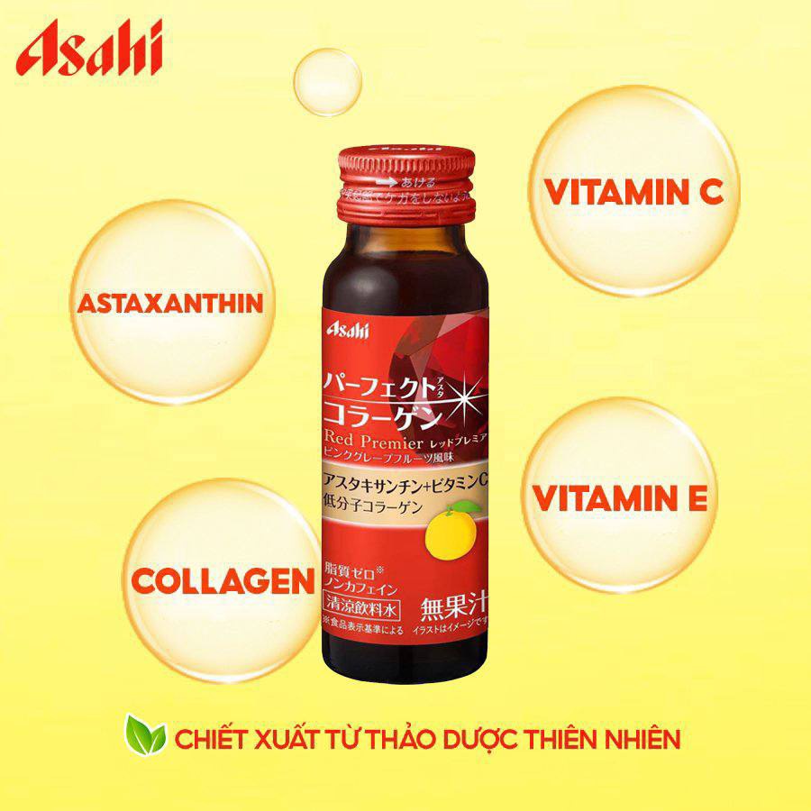 Nước uống The collagen Asahi Perfect Asta, Collagen dạng nước Nhật Bản Perfect Asta Red Premier