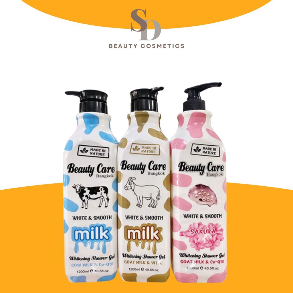 Sữa Tắm Beauty Care Bangkok White & Smooth Milk 1200ml