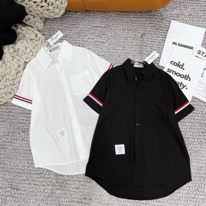 Áo Sơmi Ngắn Tay Nữ Bigsize Kẻ ThomBrown