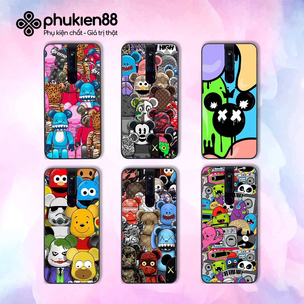 Ốp lưng Oppo F11 / F11 Pro hình kaws bearbrick gấu siêu đẹp, ốp rẻ bền đẹp