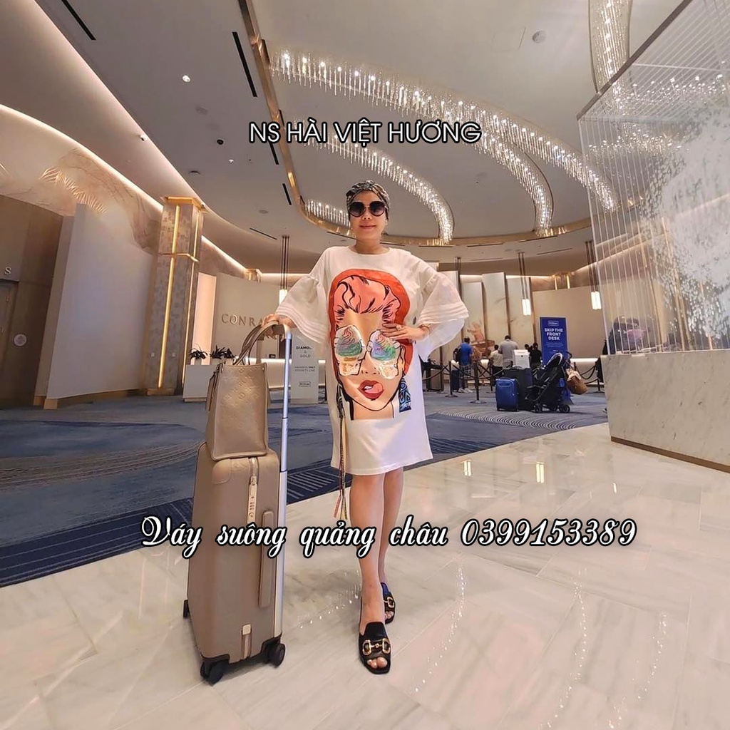 Váy Suông Cô Gái Tay Bồng Cá Tính Quảng Châu Cao Cấp 2023