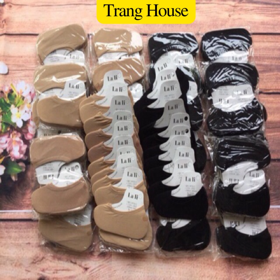 Combo 10 Đôi Hài Da Chân Lali ( 2 Màu Đen và Da ) - TRANG HOUSE
