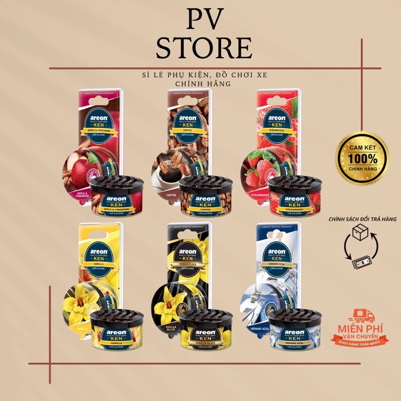 Sáp Thơm Areon - Nước Hoa Ô Tô Areon Khử Mùi Xe Hơi Cao Cấp - Areon Ken Chính Hãng Nhập Khẩu Bulgari