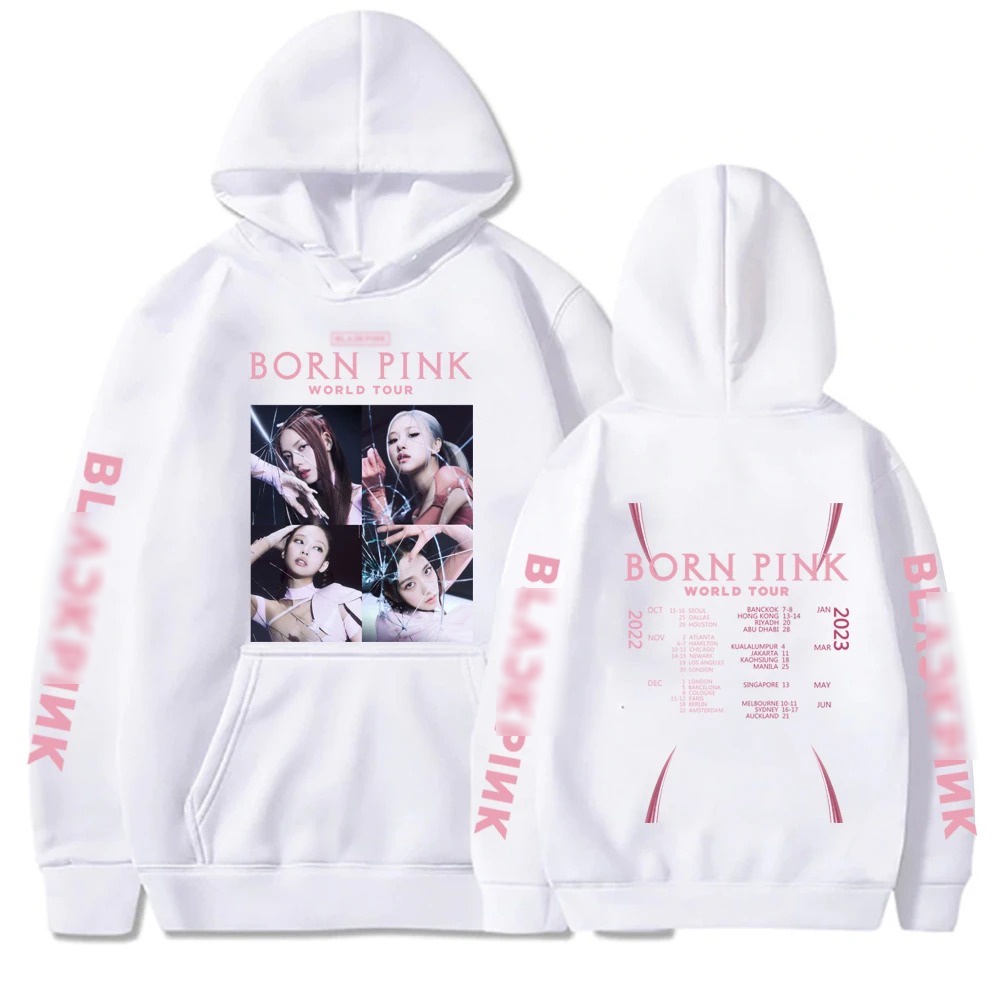 Áo hoodie Blackpink Born Pink áo nỉ dài tay có mũ