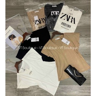 Áo thun cổ tim basic chất cotton lụa thái bao đẹp