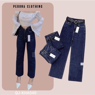 Quần Jean Nữ Lưng Cao Co Giãn Có Túi KHA040 GINNY | Cạp Cao SKINNY Jeans Trơn Dài Basic