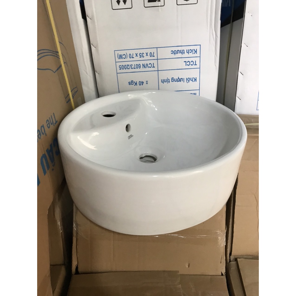 Chậu  lavabo Đặt Bàn Đá Thái Bình kích thước 41*45cm