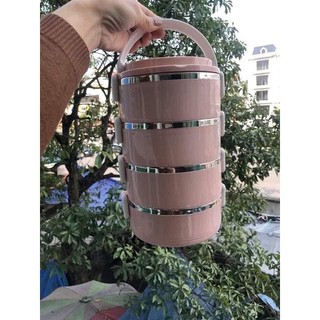 Hộp Đựng Cơm Cặp Lồng Cơm Giữ Nhiệt Inox 4 Tầng