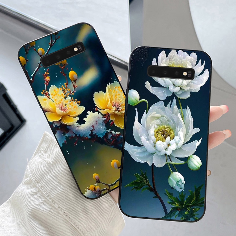 Ốp lưng Samsung s10 / ss s10 5g / ss s10 plus / ss s10+ in nhám hình hoa cỏ