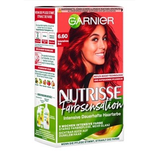 Nhuộm tóc garnier màu 6.6 đỏ nâu Đức