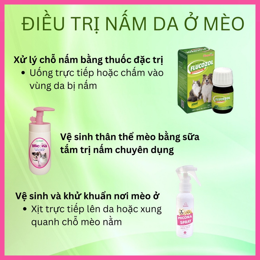 Vemedim Flucozol nấm da và nấm hô hấp cho chó, mèo, thỏ, chim cảnh, gà cảnh
