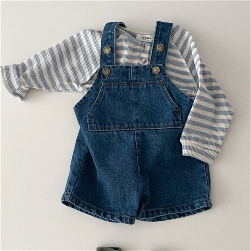 Yếm jeans cho bé , yếm bò đùi cho bé trai và bé gái hàng qccc , size 6-17kg