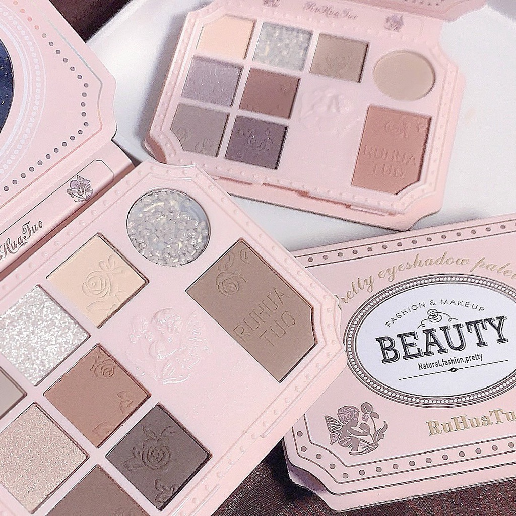 Makeup Kit HANMISHU ML3348 phấn mắt kiêm má hồng bắt sáng nội địa