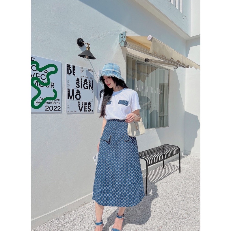 Set áo thun chân váy Gc hàng chính chủ Thuy Ngo Thanh