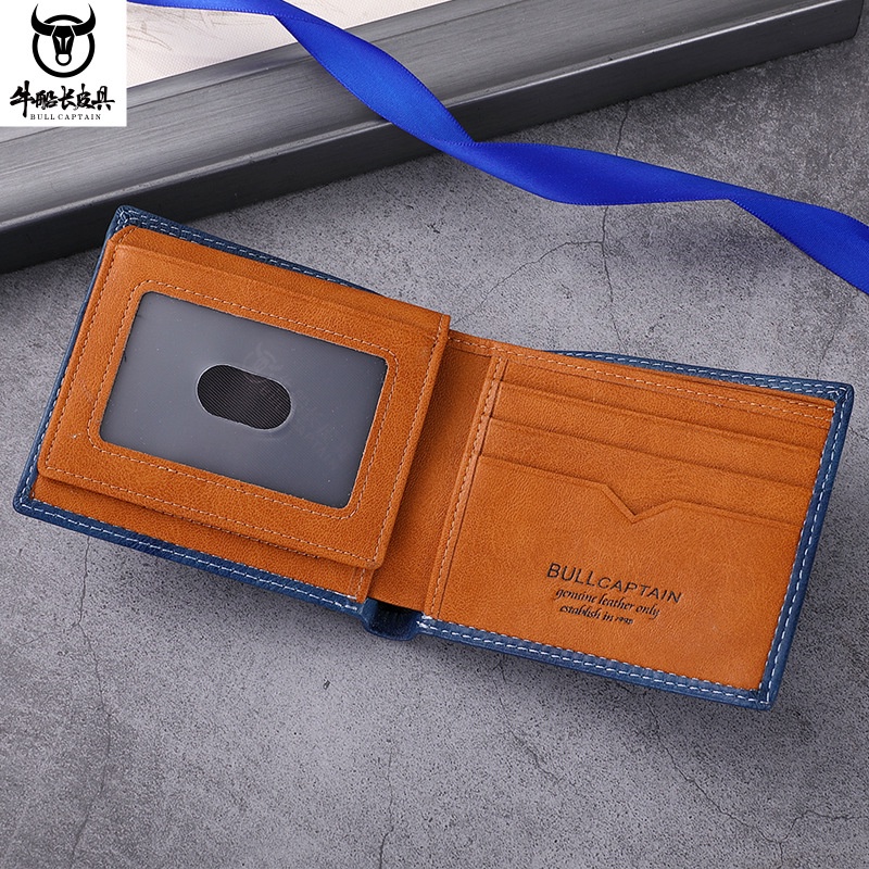 Ví nam bóp nam da bò thật ,dáng ngang đẹp thời trang hàng cao cấp nhiều màu theo mạng phong thủy VN2 - Rockcow