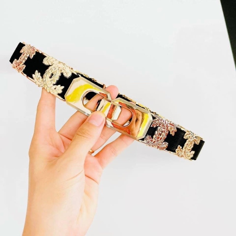 Đai váy dây nịt thắt lưng đa năng phối chun co giãn