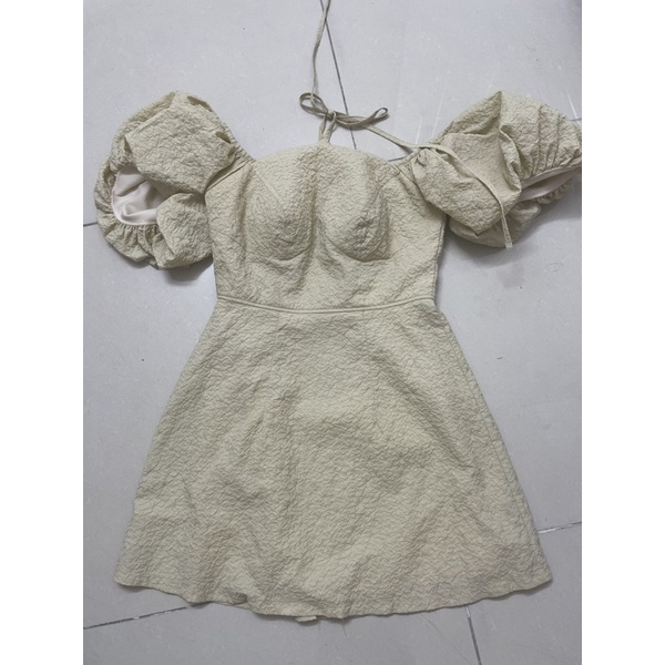 Đầm cổ yếm tay phồng VM style. Size M
