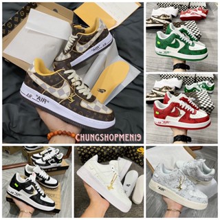 Giày Thể Thao AF1 LV, Giầy Sneaekr Air Force 1 Low LV Bản Da Cao Cấp Hót Trend 2022 Full Box Bill