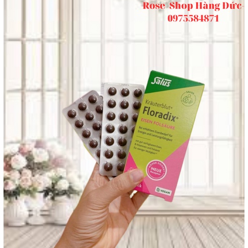 Viên uống sắt Hữu cơ cho mẹ bầu và người thiếu máu Floradix Đức 84 Viên